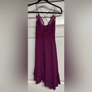 Free People Lace Trim Slip Dress